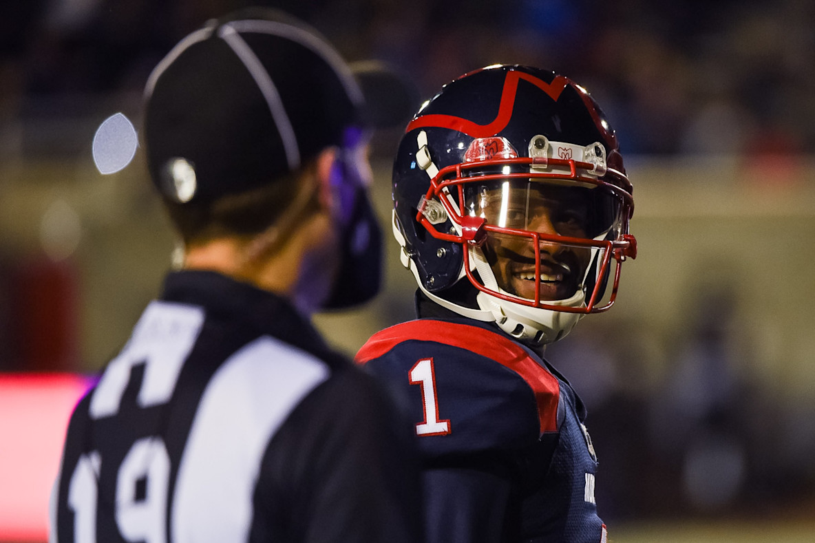 Football_CFL_Montreal Alouettes defensive back Monshadrik Hunter