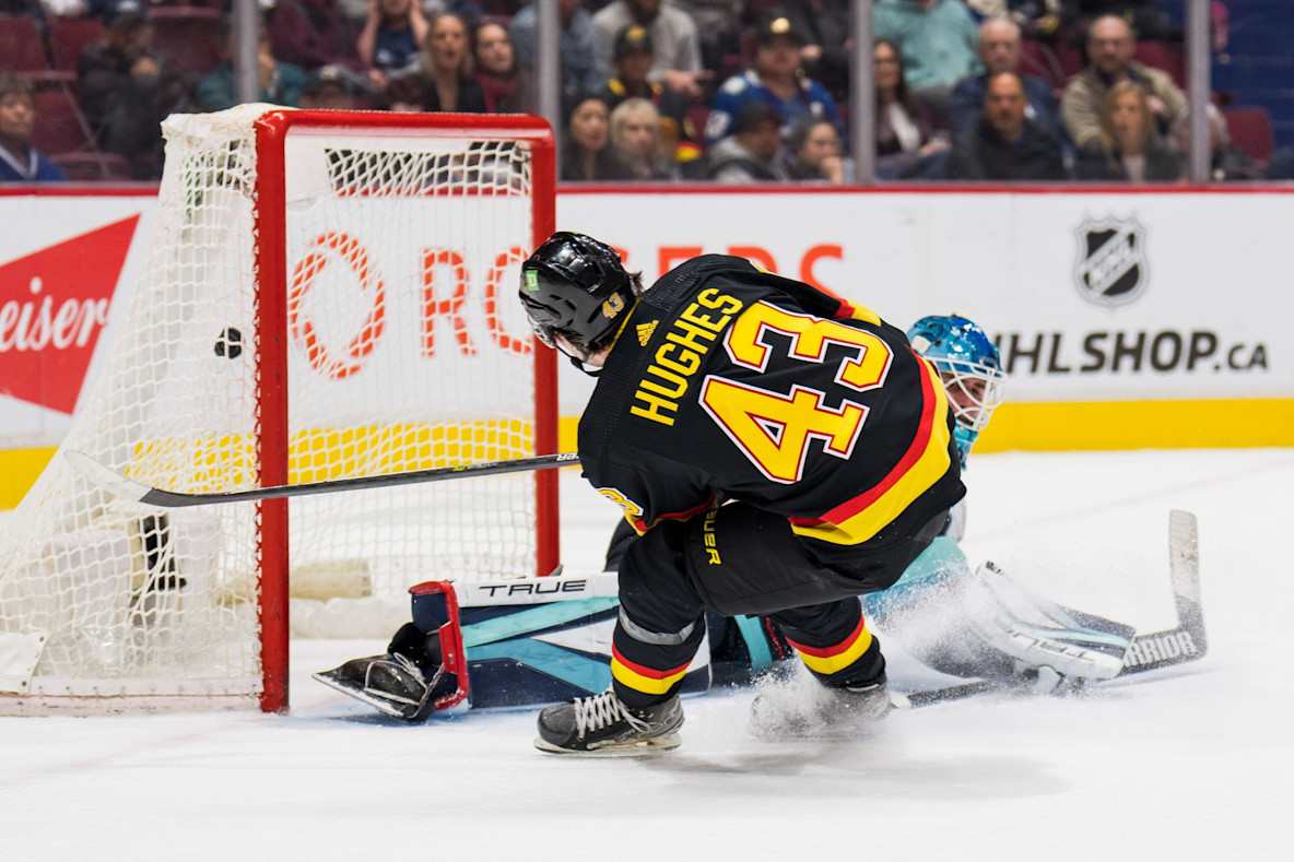 Hockey_NHL_Vancouver Canucks defenseman Quinn Hughes